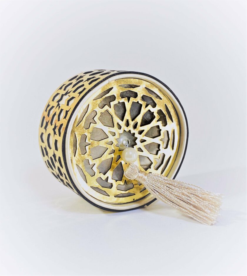 GOLD Box - Moroccan Handmade mosaic box round