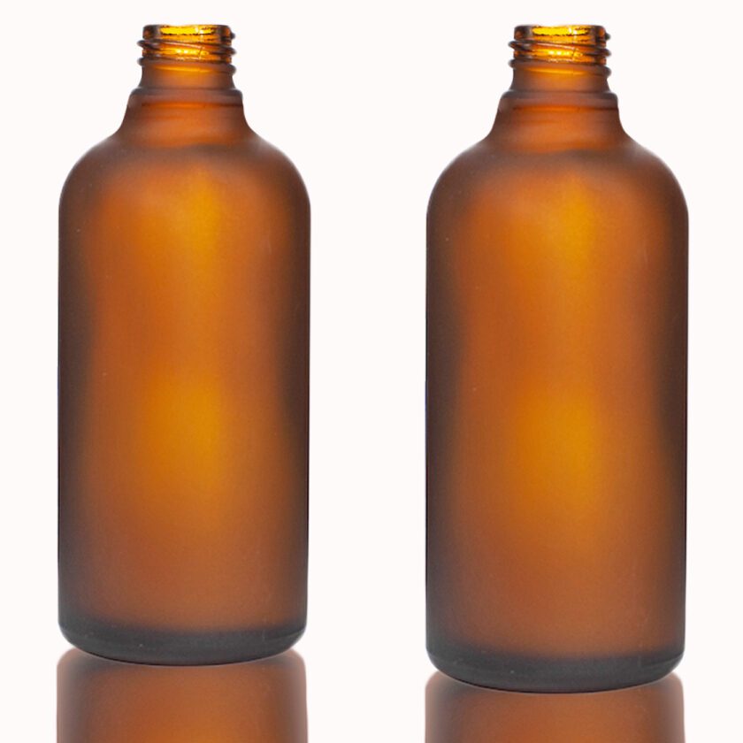 Refillable Frost Amber Glass Bottle - Image 3