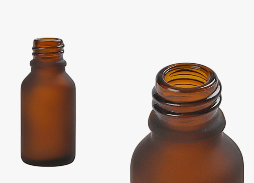 Refillable Frost Amber Glass Bottle - Image 2